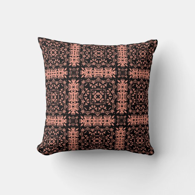 Black and Brown, Victorian Oriental Cushion (Front)