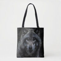 BLACK AND BROWN WOLF PAINTING