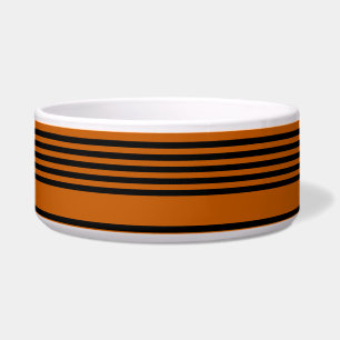 Black and burnt orange five stripe pattern