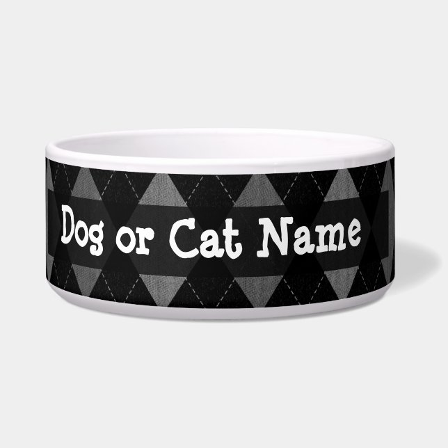 Black and Charcoal Grey Argyle (Left)