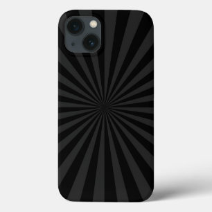Black and Charcoal Sun Burst Customise This iPhone 13 Case