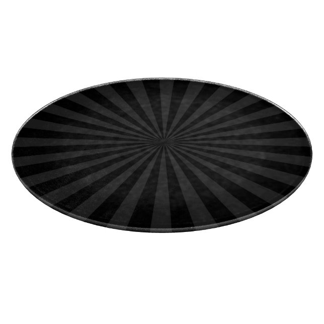 Black and Charcoal Sun Burst Customise This Cutting Board (Corner)