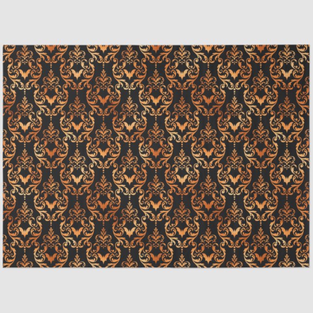 Black and Copper Halloween Series Design 8 Tissue Paper (Front)