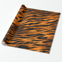 Black and Copper Tiger Stripes Pattern