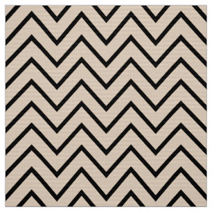 Black and Cream Chevron Upholstery Fabric