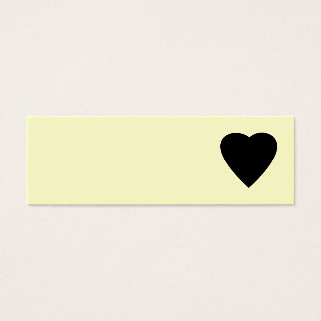 Black and Cream Love Heart Design. (Front)