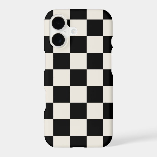 Black and Cream Retro Check (Back)