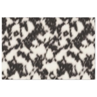 Black and Cream White Faux Animal Fur