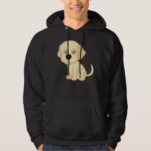 Black And Cute Labrador Retriever Dog Hoodie