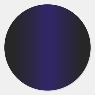 Black and Dark Blue Gradient Blank Classic Round Sticker