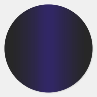 Black and Dark Blue Gradient Blank Classic Round Sticker