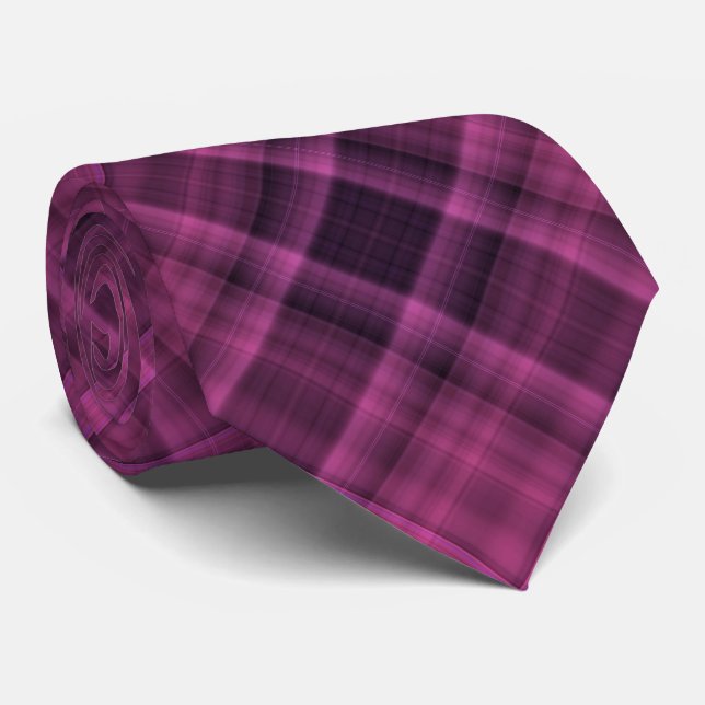 Black and dark magenta tie (Rolled)