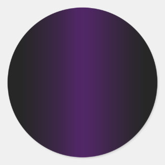 Black and Dark Purple Gradient Blank Classic Round Sticker