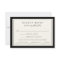 Black and Ecru Wedding RSVP Card w/ Meal Options