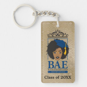 Black and Educated Master's Personalised Class Key Ring