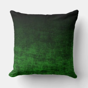 Black and Emerald Green Gradient Texture Cushion