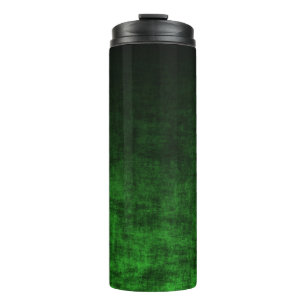 Black and Emerald Green Gradient Texture Thermal Tumbler