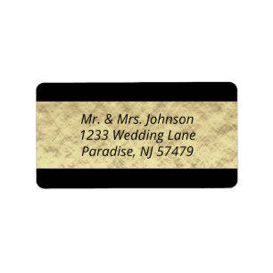 Black and Faux Gold Foil Label