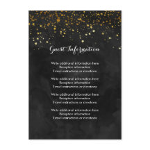 Black and Faux Gold Glitter