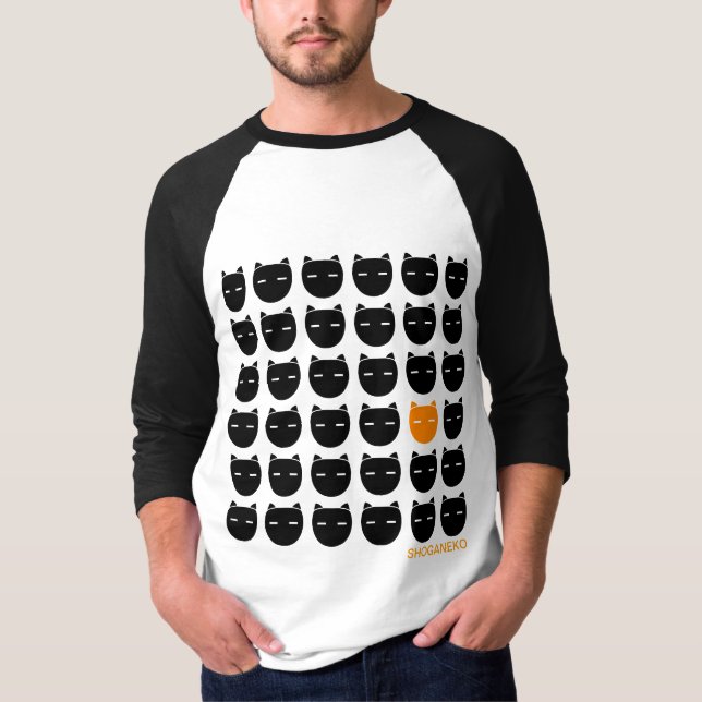 Black and Ginger Cats T-Shirt (Front)