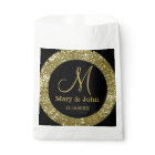 Black And Glitter Gold Wedding Monogram Seals