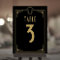 Black And Gold 1920s Art Deco Wedding Table Number