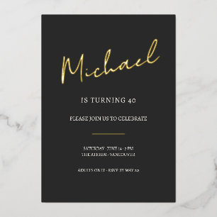 Black and Gold 40th Birthday Celebration