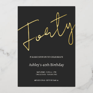 Black and Gold 40th Birthday Celebration