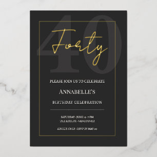 Black and Gold 40th Milestone Birthday Celebration
