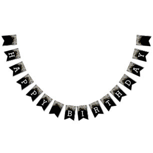 Black and Gold 50th Birthday Bunting