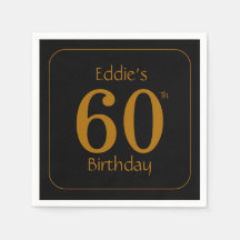 Black and Gold 60th Birthday Party 