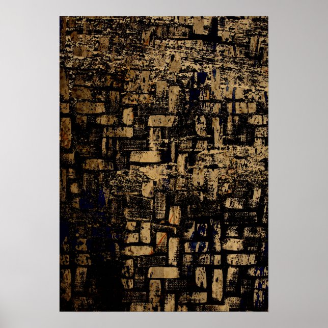 Black and gold abstract  poster (Front)
