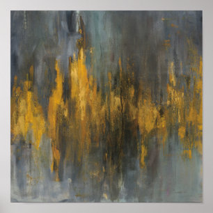 Black and Gold Abstract Print Danhui Nai