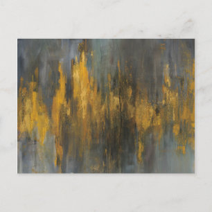 Black and Gold Abstract Print Danhui Nai Postcard