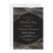 Black and Gold Agate Marble Invitation