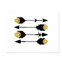 Black and Gold Arrows - Art Print