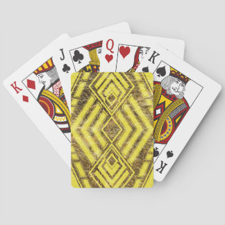 black and gold art deco graphic playing cards
