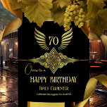 Black and Gold Art Deco Happy Birthday Wine Label<br><div class="desc">An art deco style birthday wine label in classic black and gold. Easy to customise for your situation.</div>