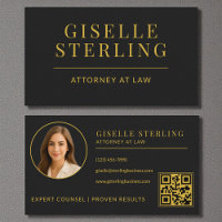 Black and Gold Attorney at Law QR Code