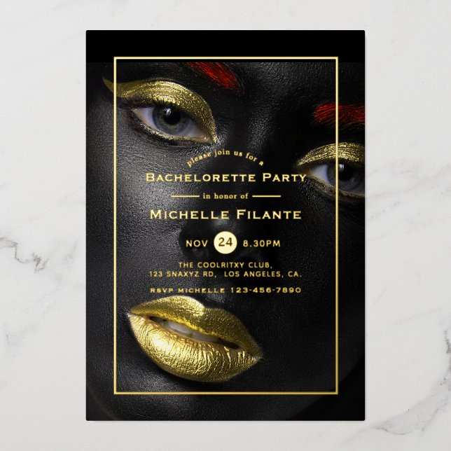 Black and Gold Bachelorette Party (Front)