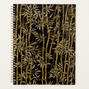 Black and Gold Bamboo Chiyogami Planner