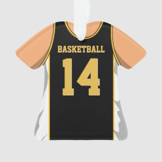 Black and Gold Basketball Ornament