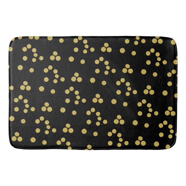 black and gold Bath Mat (Front)