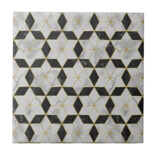 Black and gold Bathroom wall tiles