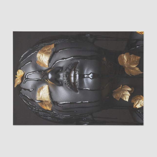 Black and Gold Beauty3 Tissue Paper (Front)