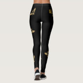 Black and Gold Bee Awesome Leggings (Back)