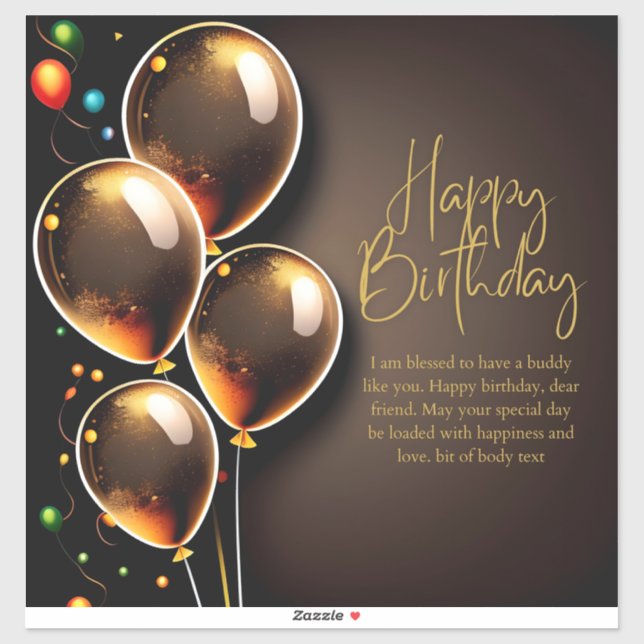 Black and Gold Birthday (Sheet)