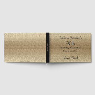 Black and Gold Birthday Party Memory/Guest Book