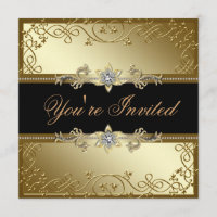 Black and Gold Black Tie Party