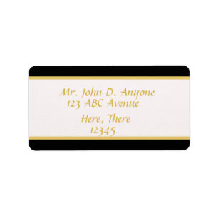 Black and Gold Border Label